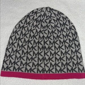 Michael Kors Gray and Pink Beanie